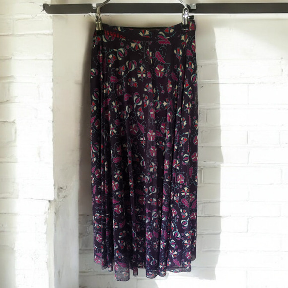 NWT Eva Franco Paisley Pleated Midi Skirt - Size 4 - Picture 6 of 6